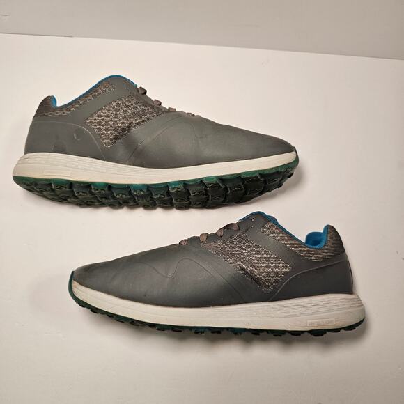 Skechers Mens Go Golf Shoes Water Resistant Charcoal Gray Blue Spikeless Size 10 - Picture 14 of 16